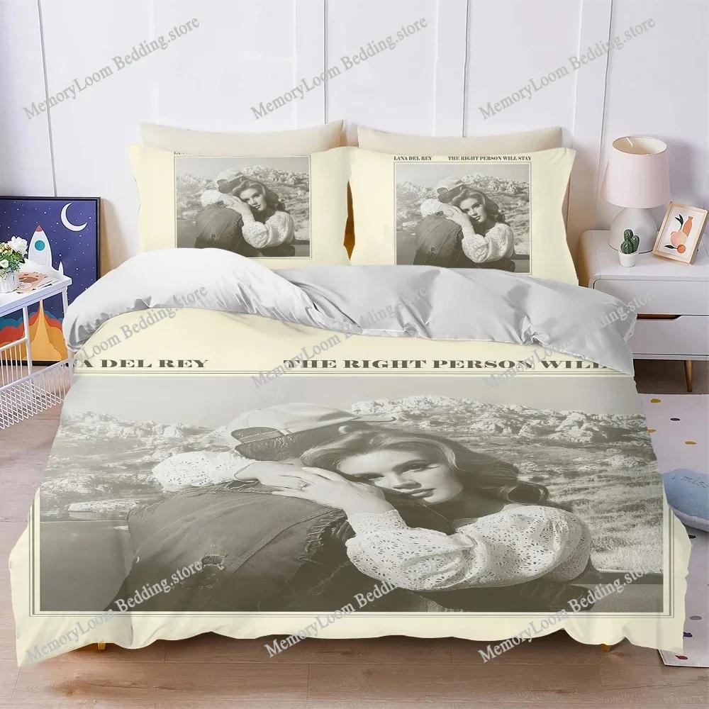 Singer L-Lana Del-Rey Music Duvet Cover Set Style Bedding Soft Laundry Cotton Bed Four Seasons Student Dormitory Home Textile963