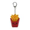 Keychain Pendant, 3D Printed French Fries Shape Decompression Button, Noiseless Pressing Mini Portable Keychain