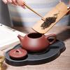 250ml Purple Clay Tea Pot Handmade Ball Hole Filter Stone Scoop Kettle Custom Raw Ore Zisha Tea Set Beauty Tea Infuser