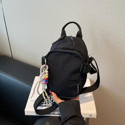 Neue einfarbige Tasche 2025 gewaschene Stoff Schulterhandy-Tasche lässig vielseitig Messenger-Handy-Tasche Damen