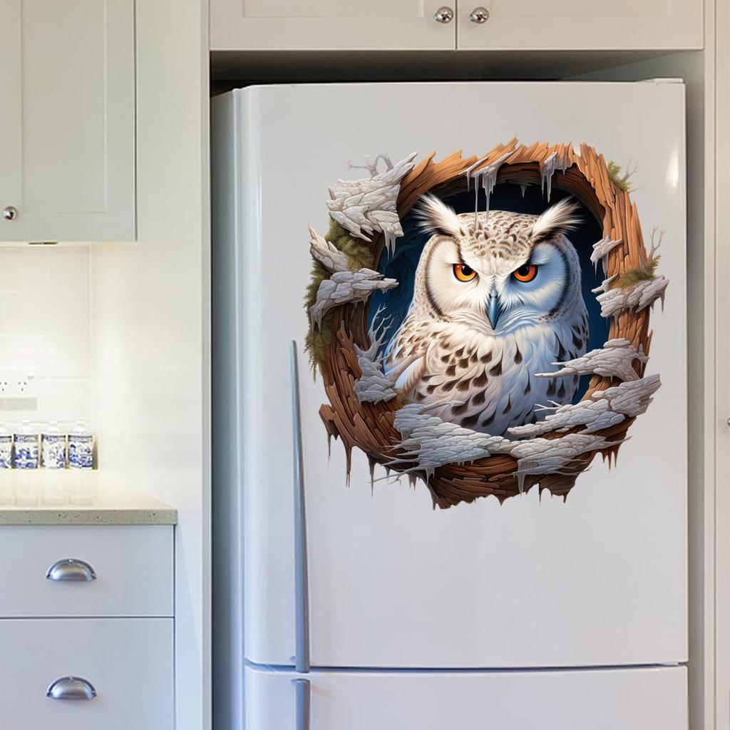 Adesivo de Janela de Coruja para Decoração de Casa
