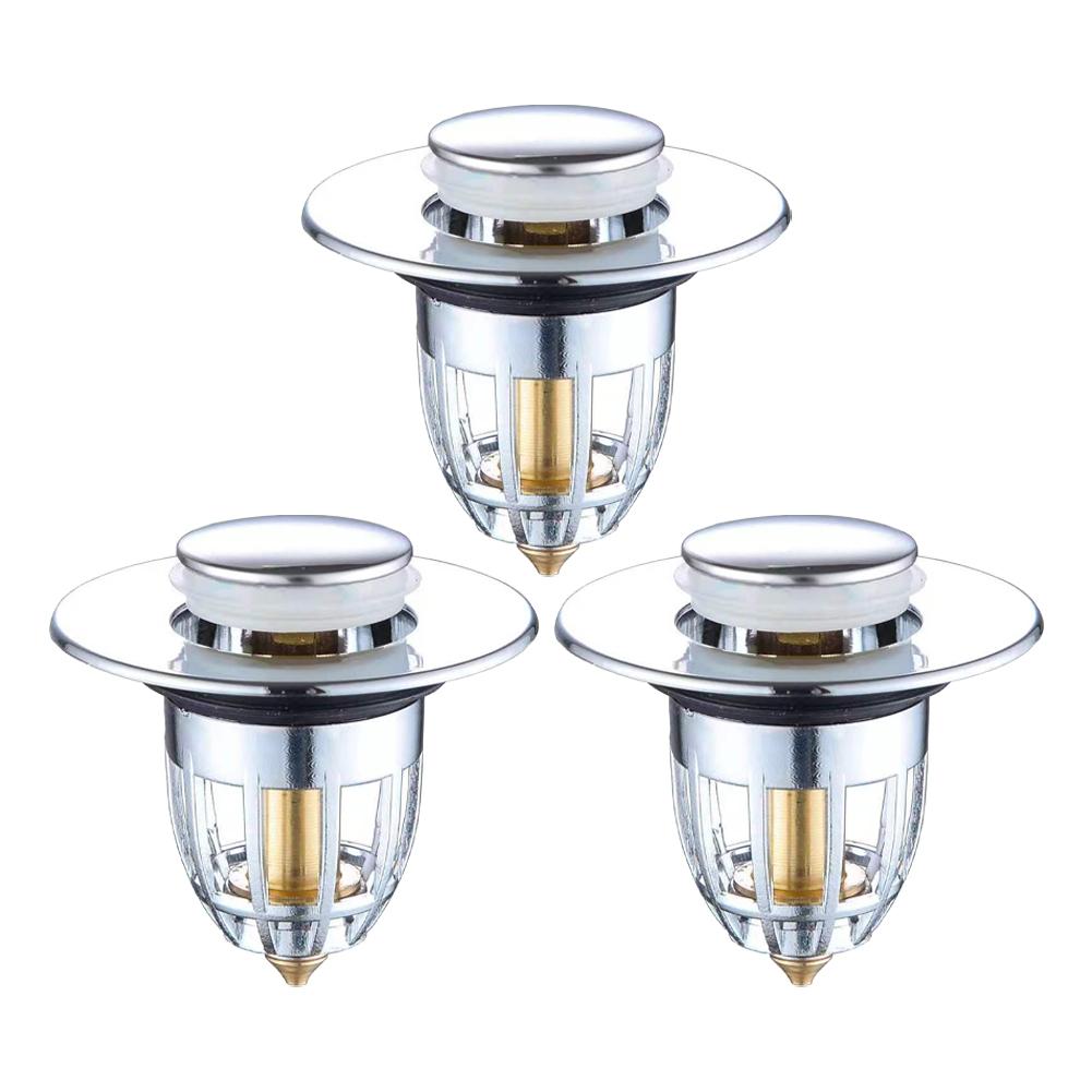 1/3pcs Pop-Up Bathroom Sink Stopper Wash Basin Core Bounce Up Drain Filter Bathtub Stopper Shower Plug Washbasin Accessories