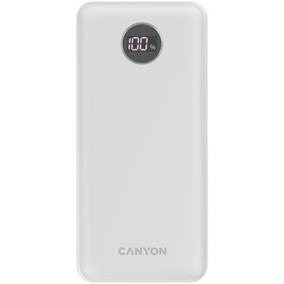 Canyon Powerbank PB-2002 LED 20000 mAh PD 20W QC 3 Weiß