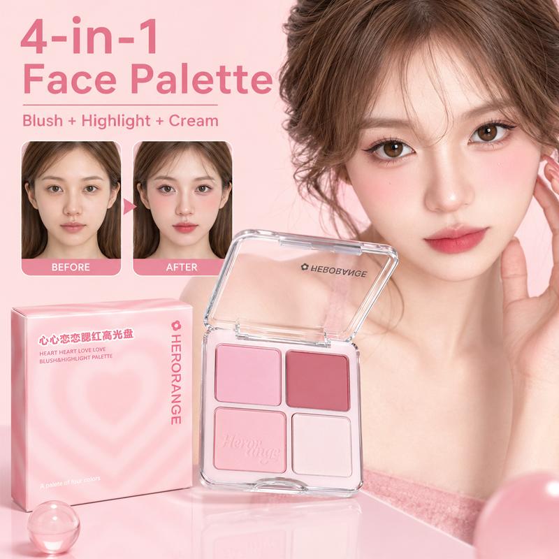 Xinxin love blush, high gloss, natural nude makeup, facial brightening, swelling, and repairing all-in-one disc