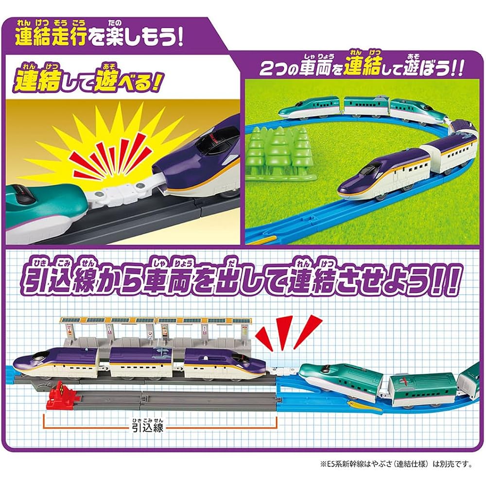 Takara Tomy connection! E8 series Tsubasa & Tomica arch railroad crossing set