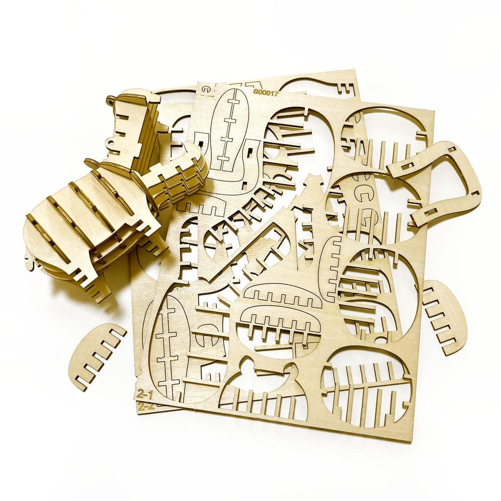 Hippo A Wooden 3D Puzzle DIY Craft Kit That Can Be Enjoyed by Elementary School Children To Adults An Educational Toy for Boys and Girls A Wooden