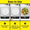 High-precision Stainless Steel Digital Food Scale 10kg/1g, USB Rechargeable