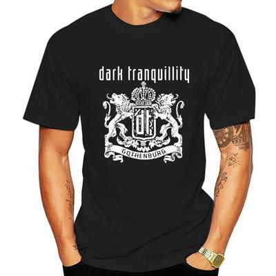 Camiseta de marca de algodón para hombre Dark Tranquillity Gothenburg Camiseta Negra Melodic Death Metal camiseta con humor camisetas casuales