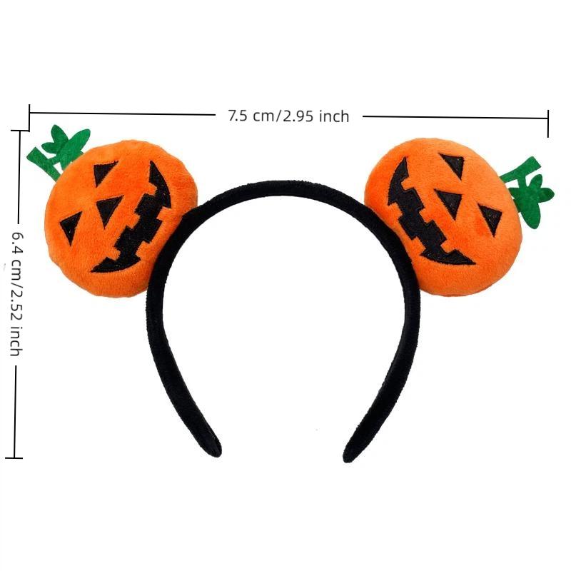 Bandeau Citrouille d'Halloween Accessoire de Costume Festif Mignonne Poupée Cartoon Bandeau pour Cheveux Style Sombre Tendance Personnalité Couvre-chef Unisexe