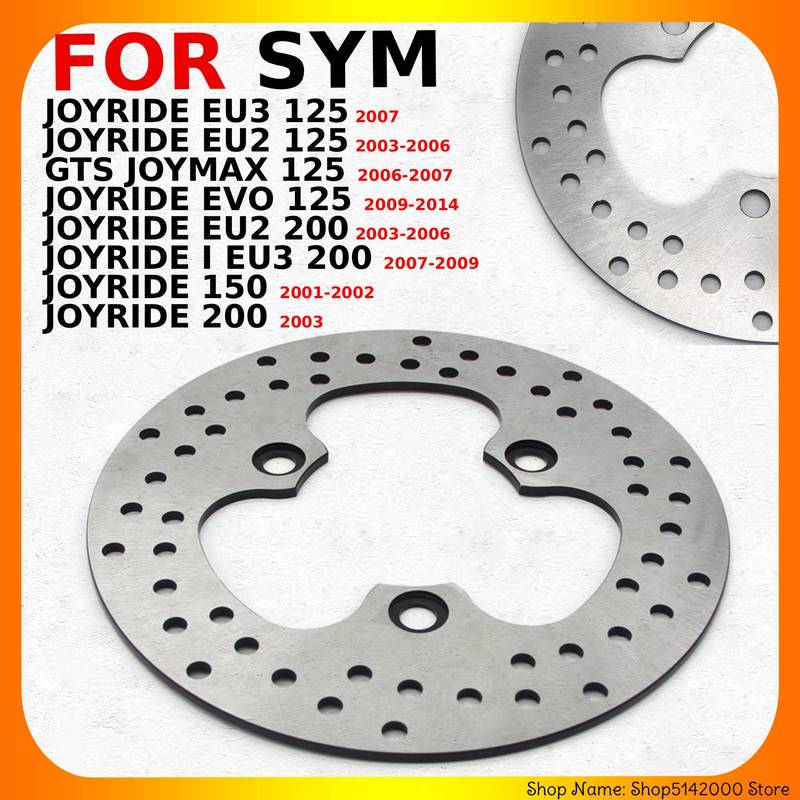 Motorcycle Rear Brake Discs Rotors for SYM JOYRIDE EU3 EU2 EVO GTS JOYMAX 125 150 200