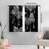 2D Flat Printing 2pcs Drapes Butterfly 3 Durable Polyester Without Electricity Birthday Party Use for Holiday Parties Home Decor