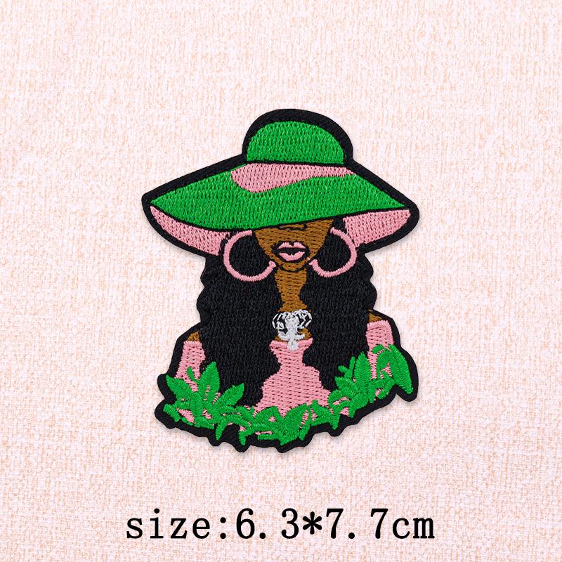 Black Girl Embroidery Patch Iron On Patches For Clothing Black Girl Magic Patches On Clothes DIY Sewing Ironing Patch Applique