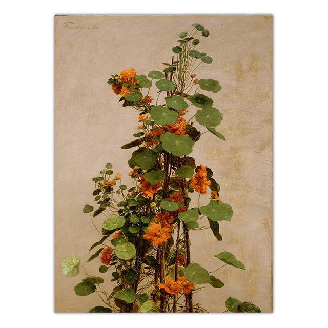 

Картина маслом на холсте Цветы Vinatge Wall Art Домашнее украшение Печать на холсте Настенные картины Плакат Fantin-Latour Цветы Французский Без рамки 21*30cm No Frame