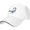 Vibrant Watercolor Scorpion Baseball Cap Polyester Sun Hat Casual Adjustable Trucker Cap for Adults