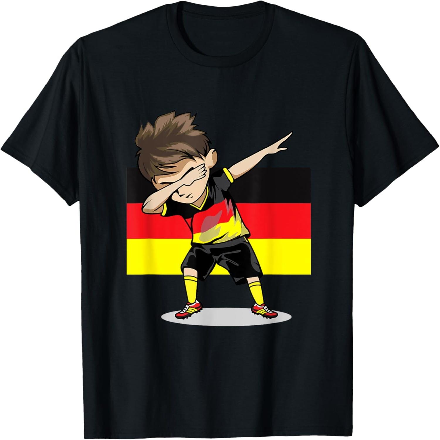 Dabbing Soccer Boy Germany German Football T-shirt S