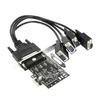 PCIe 4-портова послідовна адаптерна карта RS232 з кабелями-розгалужувачами для комп'ютерів з низькопрофільним слотом