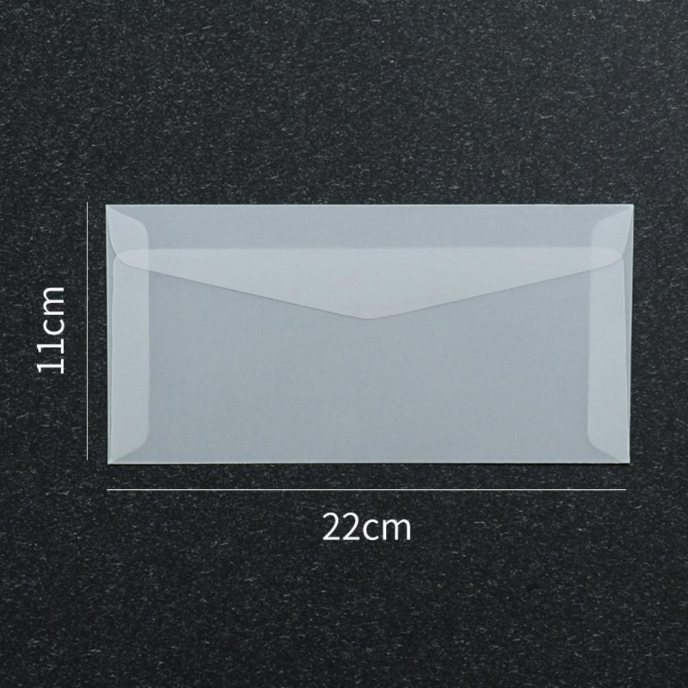 

10PCS Sulfuric Acid Paper Invitation Envelope 10pcs/Set Postcard Envelope New Translucent Envelope 22x11cm