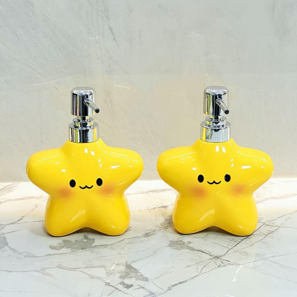 Star Shaped Foaming Soap Dispenser 400ML Hand Sanitizer Bottle Ceramic Star Lotion Bottle  Home Use
