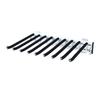 Pull Out Wardrobe Trouser Rack, 9 Scarf Holder Hanger Rail, Extendable Trousers Hanger, Suitable for Wardrobe Depth 48 Cm