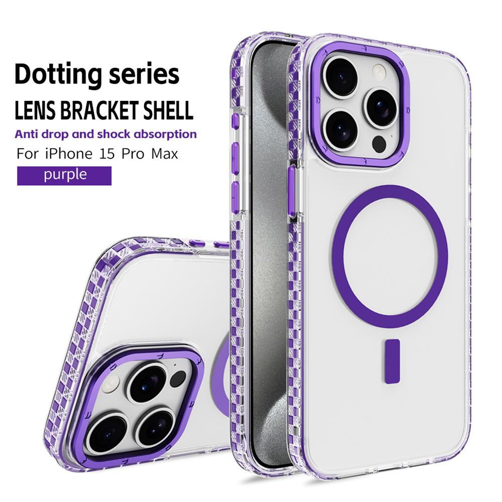 Transparent For Magsafe Magnetic Wireless Charge Phone Case For iPhone 16 14 11 12 13 15 Pro Max Hybrid Armor Protection Cover