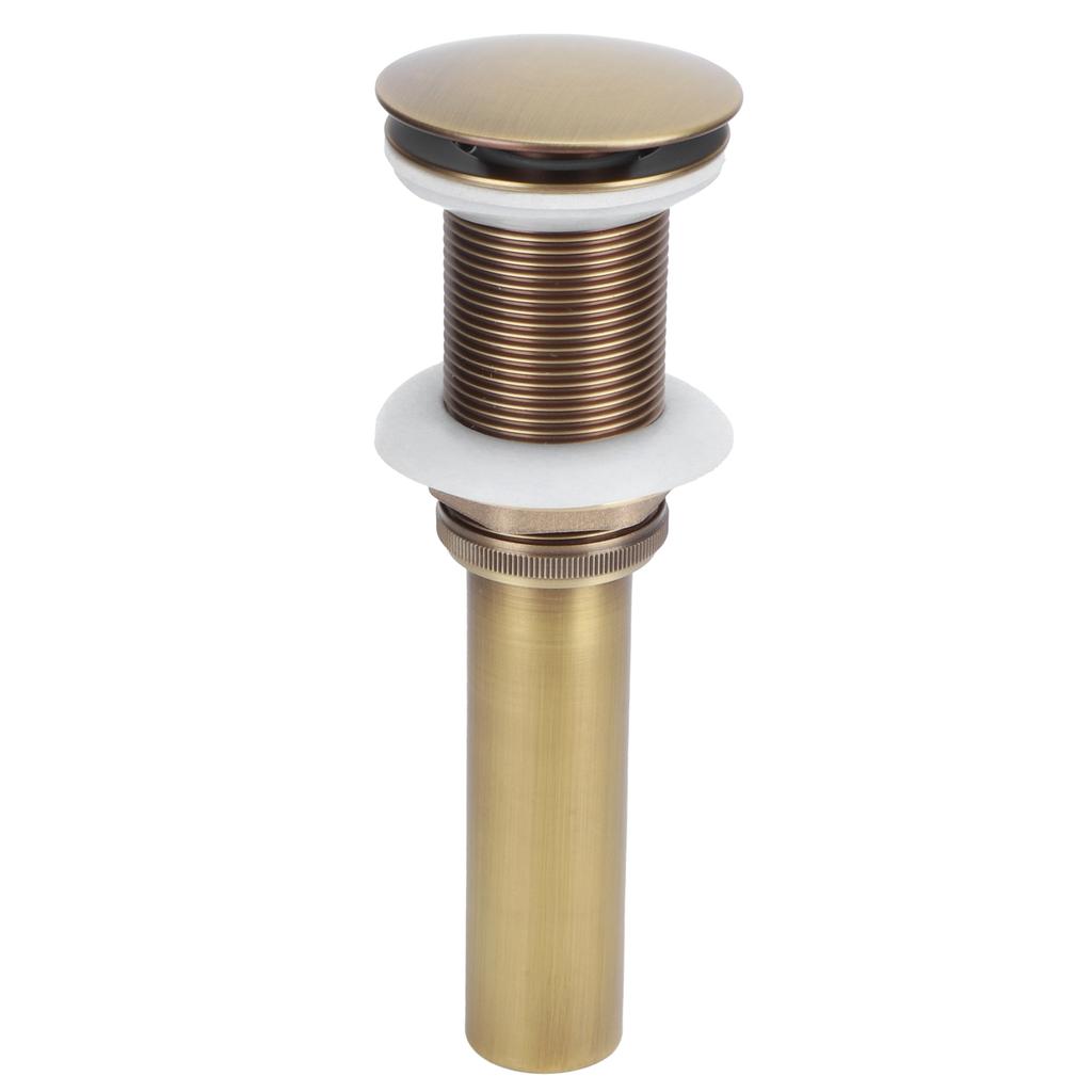 Brass Popup Drain Stopper Bathroom Basin Sink Draining Without Overflow AccessoryAntique Big