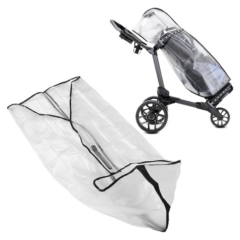 Golf Bag Protective Cover Translucent Golf Cart Travel Bag Rain Hood Wear Resistant Golfing Bag Protector Easy To Use