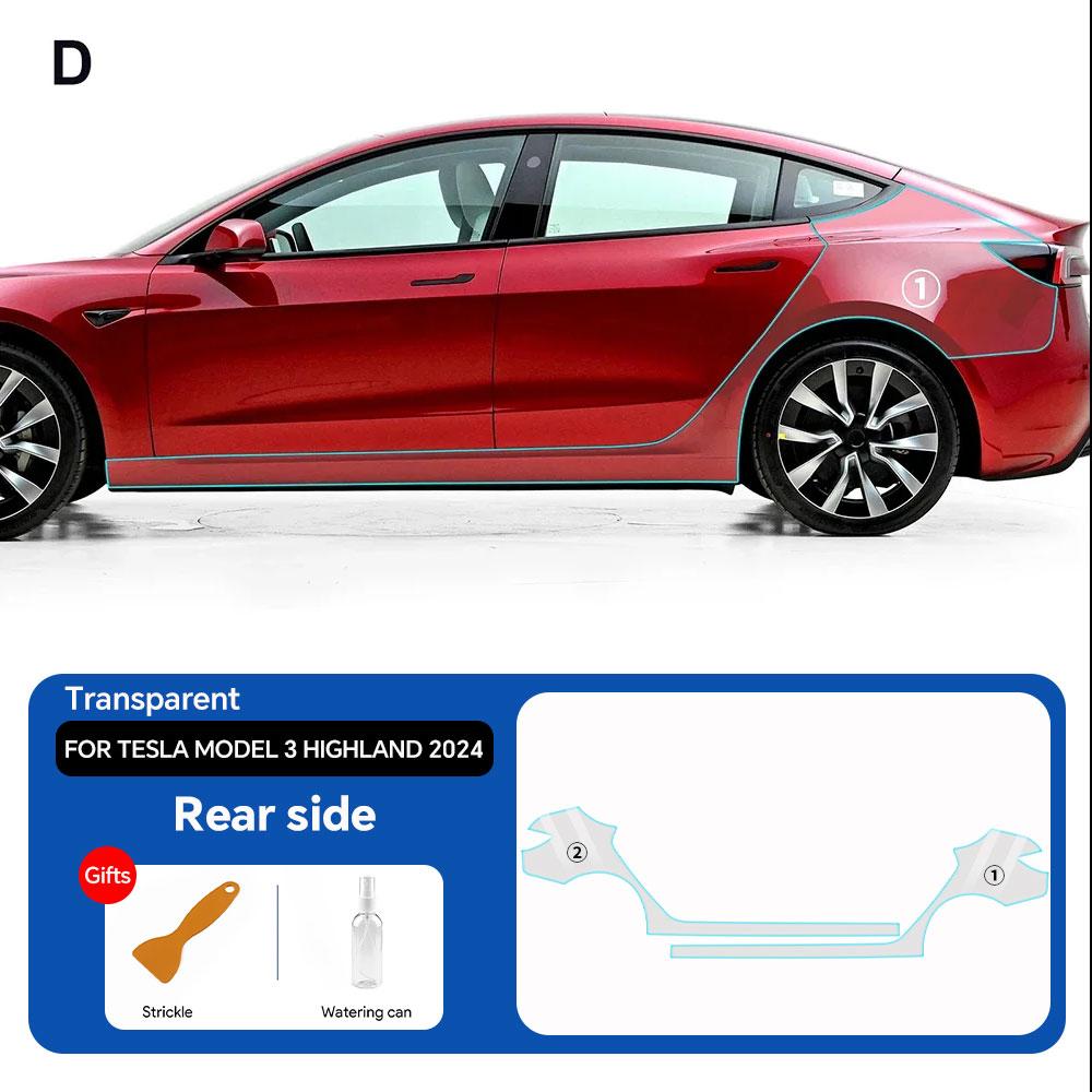 TPU Invisible Car Paint Protection Film for Tesla Model 3 Highland 2025 2025-Up Anti-Scratch Clear Bra PPF Car Accessories