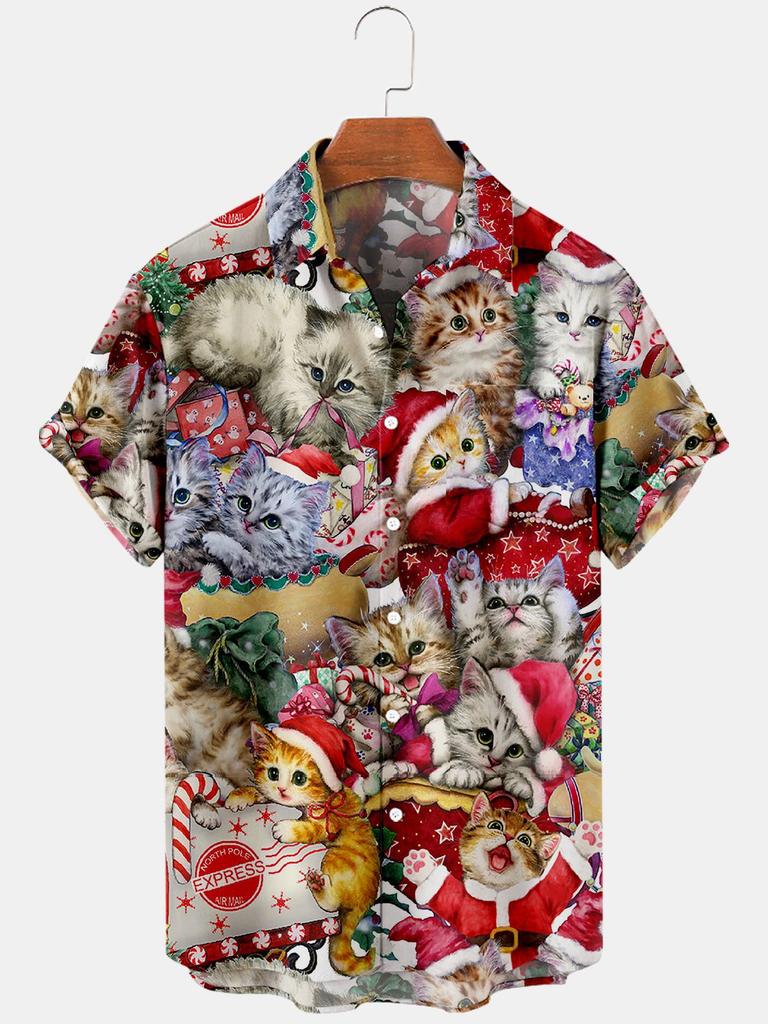 2025 New Christmas T-shirt For Men Hawaii High-quality Men's And Women's Beach Trend Cool Short-sleeved Oversized Shirt