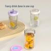 HAERS Heat-Resistant Glass Straw Cup