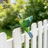 Outdoor Patio Ornament Resin Hummingbird Figurine, Clip?on Bird Statue for Fence, Flower Pot Tree Waterproof Animal Figurine Branch, Realistic