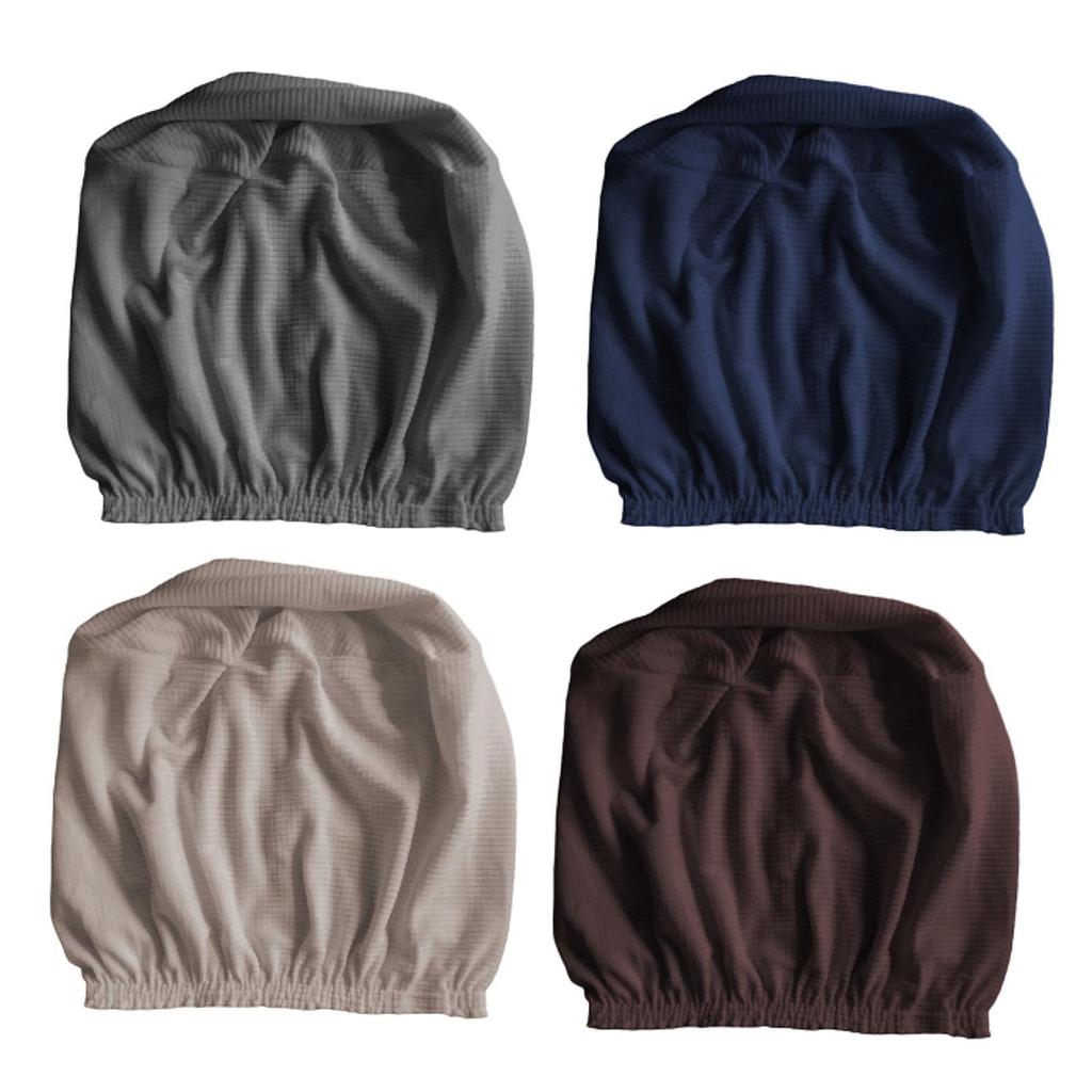 Stretch Ottoman Slipcover Wrinkle Resistant Round Stool Cover for Home Furniture Protection