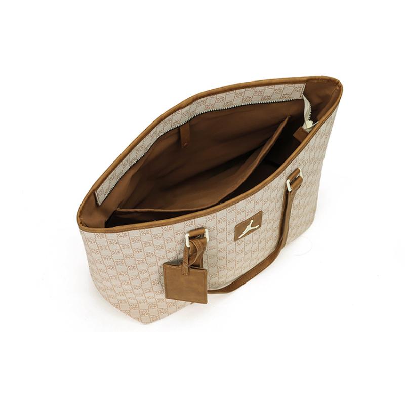 Jordan Poliesterowa torba tote torba na zakupy torebka torba na ramię unisex brązowa Jordan JD2413022AD-001 Jordan JD2413022AD-001