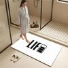Abstract English Words Floor Mat Diatomite Bath Mat – Highly Absorbent, Non-Slip, Quick-Drying Bathroom Rug