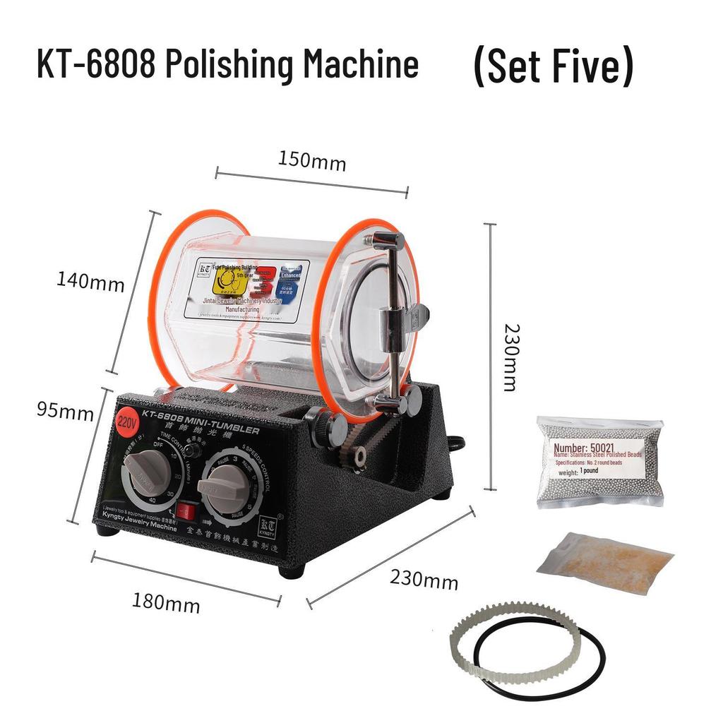 KT-2000 Portable Rotary Tumbler Polisher for Metal Jewelry Finishing