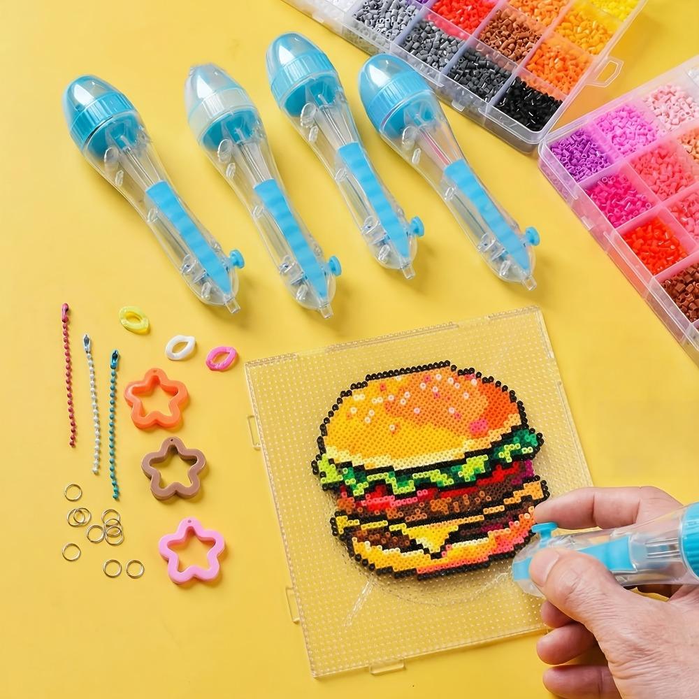 7200 Stück 2,6 mm Loch Mini Hama Perlen Perler Bügelperlen DIY Frühpädagogik Bastelspielzeug Puzzles Kinder Geburtstagsgeschenk