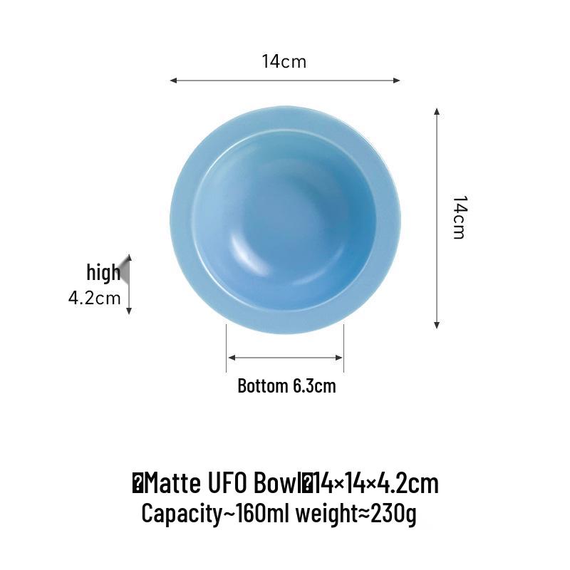 Minimalist Ceramic Pet Bowl with Edge and Neck Protection