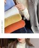 Women's Fleece-Lined Slim-Fit Pullover Sweater: Half-High Collar, Autumn/Winter Base Layer, Hot Item