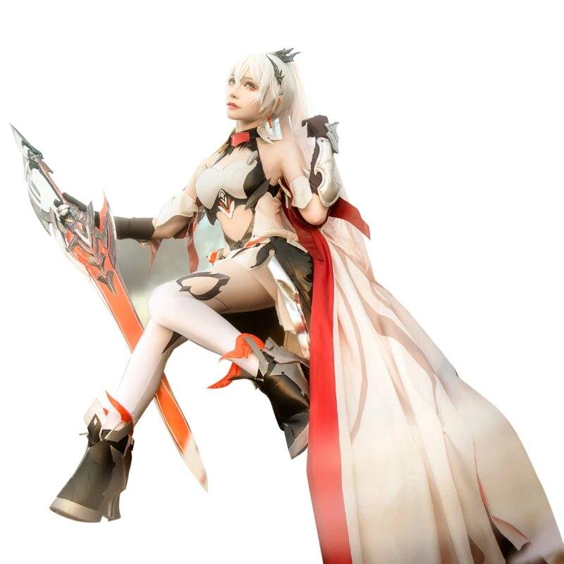 Anime Impact 3 Kiana Kaslana Game Suit Sexy Elegant Dress Uniform Cosplay Costume Halloween Women Outfit NEW