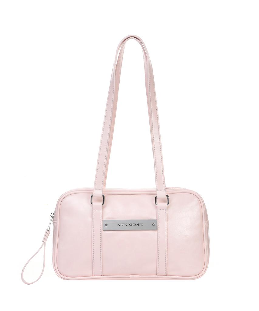 Nick&Nicole Crystal Leather Mini Boston Bag_Pink