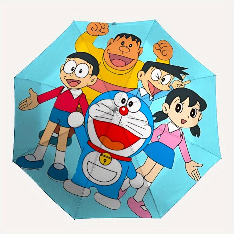 

1pc Doraemon Automatic Opening/closing Umbrella, Foldable Sunshade, Perfect Gift for Friends, Durable Plastic Handle yy250808106