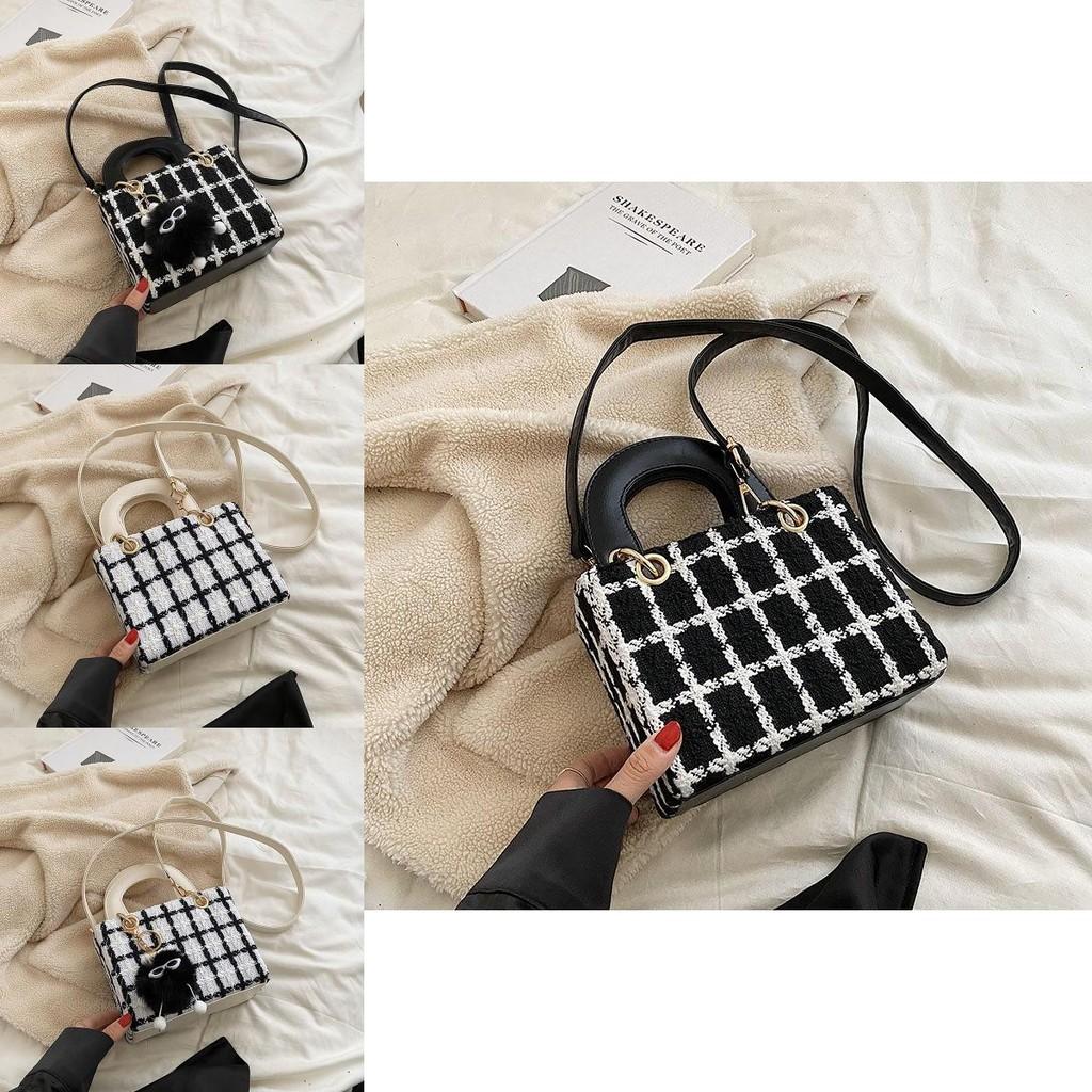 Chic High-end Woolen Tote Bag For Women Trendy Versatile Spring Summer Accessory