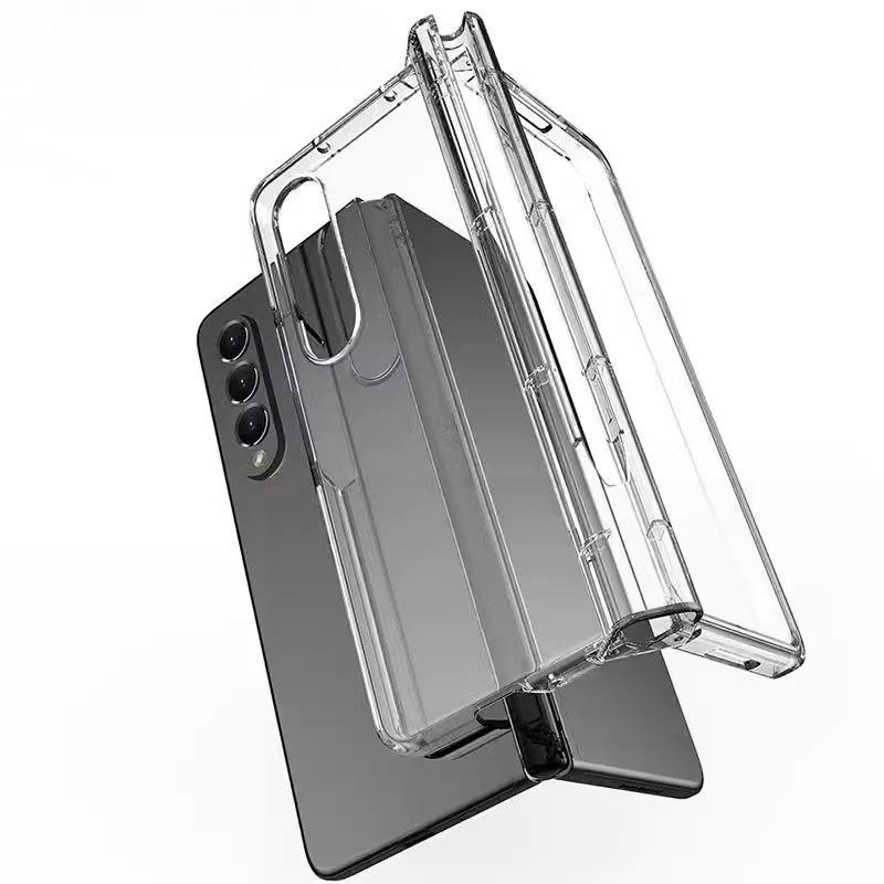 For Samsung Z Fold 7 Transparent Hinge Pen Slot Protection Cover Shockproof Hard PC Case Shell for Galaxy Z Fold7 Fold6 Fold5