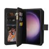 For Samsung Galaxy S24 Ultra Zipper Wallet Case with 15 Card Slots and Strap Leather Phone Cover