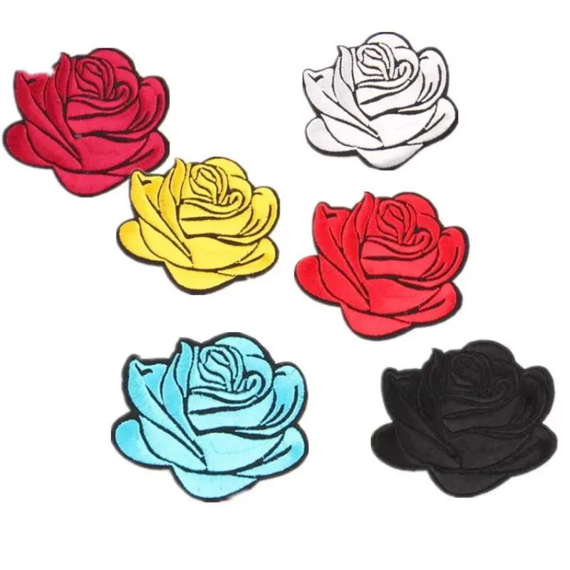 5Pcs Roses Decals Iron Cloth Patch Patch Decoration Flowers Clothing Accessory Pretty Design Flower Suitable Wedding Hotel Decor