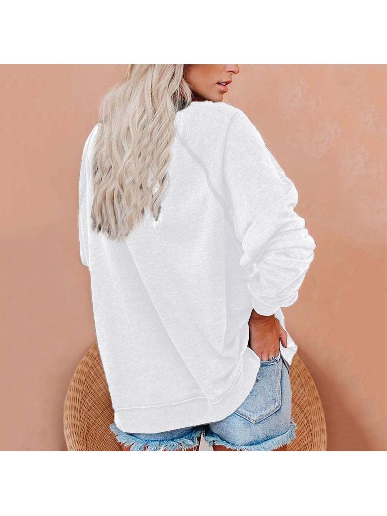 Women's Pullover Sweatshirt Oversized Sweatshirt Women's Spring/Fall Fashion Cat Print Top