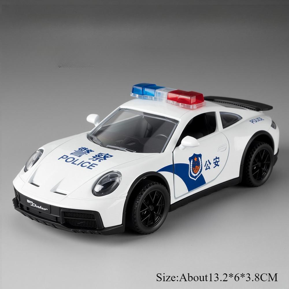 

1:32 911 Dakar Alloy Sports Car Model Diecast Toy Ornament Doors Opened Sound Light Pull Back Miniature Models Toddler Kids Gift белый