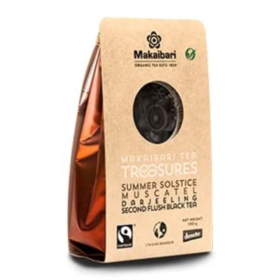 Makaibari Tea Treasures Summer Solstice Muscatel | Organic Darjeeling Second Flush Whole Leaf Black Tea | 100 Grams|Loose Leaves