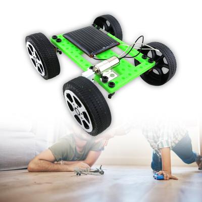 1 Set Toy Car Kit Mini Solar Powered Plastic Electronic Components