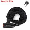 WEST BIKING Candado de Cadena de Alta Seguridad para Bicicleta Portátil Antirrobo para Bicicleta de Montaña MTB Con 2 Llaves Para Patinete Bicicleta Eléctrica