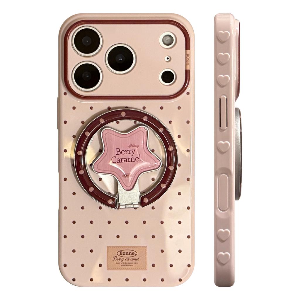 Retro Stars Are Suitable for Apple 17promax Mobile Phone Case Iphone16 Anti-drop 15 Korean 11 Magnetic Suction Bracket 13
